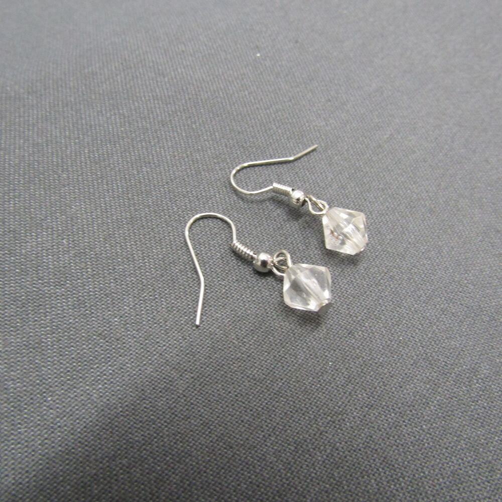 Small White Clear Earringe For Women Teen Girl Gift Idear Holiday Party Chic